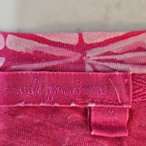 Fresh Produce Medium Pink Catalina Pattern High Lo Shirt 3/4 Sleeve - Picture 6 of 10